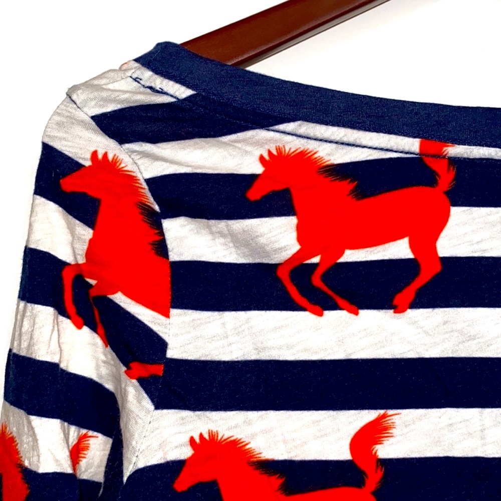 Anthropologie Bright Horses Stripe Knit Button Top - Picture 9 of 11